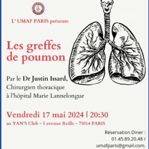 Lire la suite à propos de l’article Vendredi 17 Mai 2024 – Greffes de poumon (Pr J. Issard)