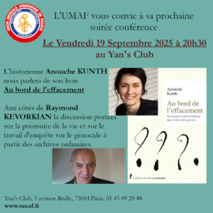 Lire la suite à propos de l’article Vendredi 19 Septembre 2025 à 20h30 : Anouche KUNTH Au bord de l’effacement