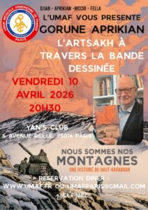 Lire la suite à propos de l’article Vendredi 10 avril 2026 20h30 : L&rsquo;Artsakh à travers la bande dessinée (G. Aprikian)