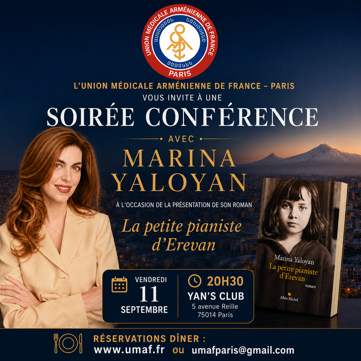 Lire la suite à propos de l’article Vendredi 11 Septembre 2026 20h30 : La petite pianiste d&rsquo;Erevan (Marina YALOYAN)
